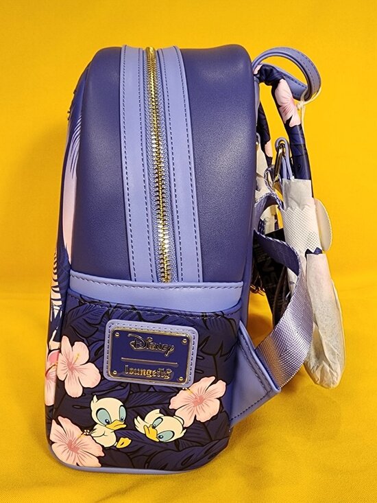 Loungefly Disney Lilo and Stitch Floral Sunset Scene Ducks Mini Backpack NEW main image 11